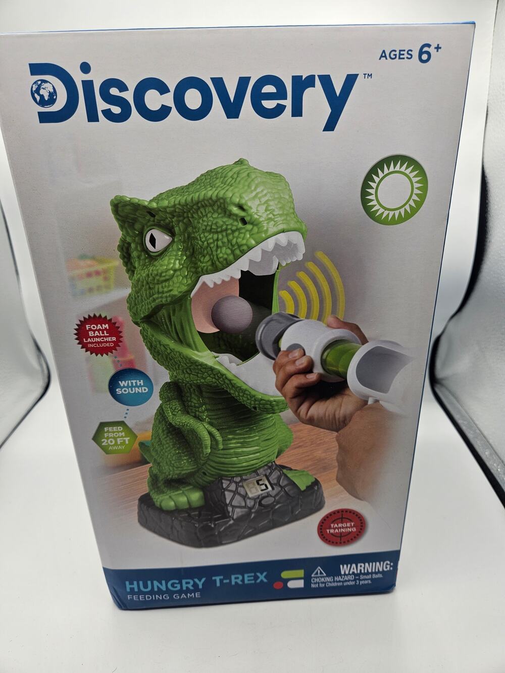 Discovery Kids Hungry T-Rex Feeding Game NEW Sealed Foam Ball Launcher Sound
